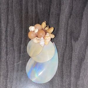 Seashell / Sea Themed Dangle Clip On Earring